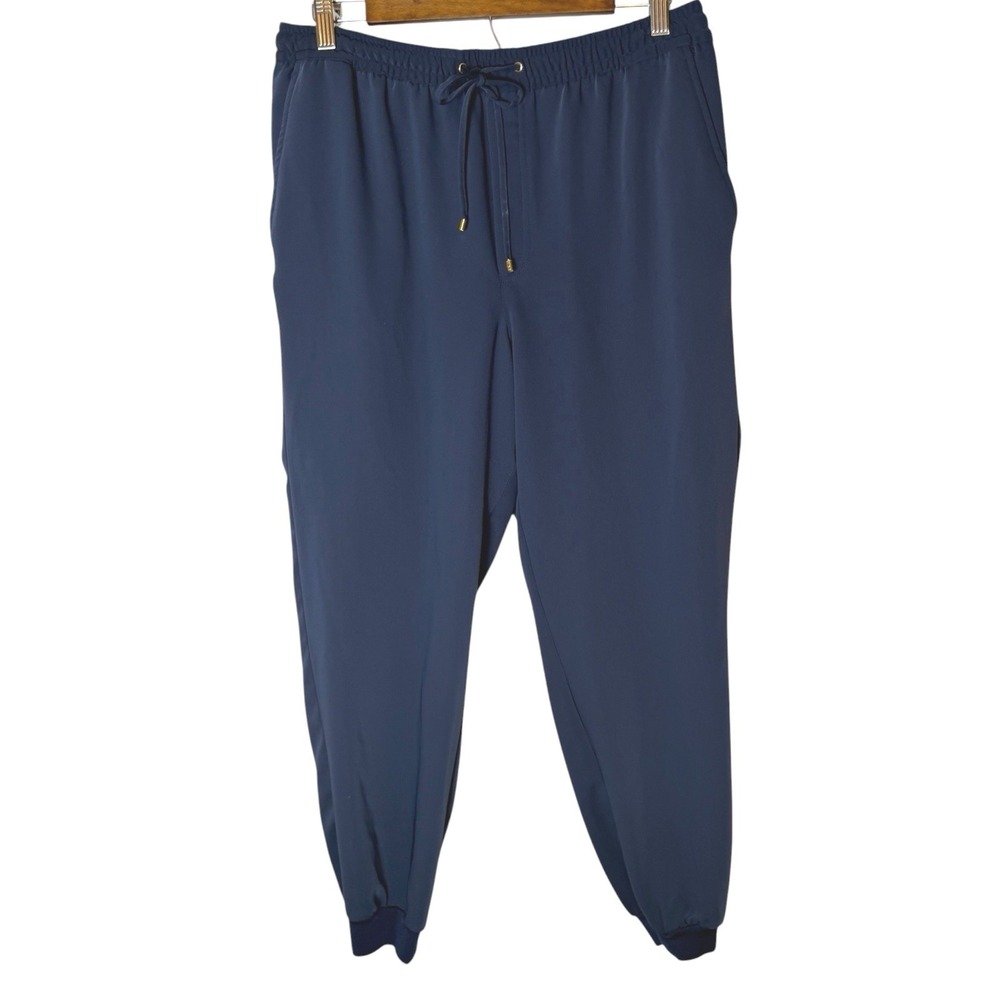 Lauren Ralph Lauren Navy Blue Pull On Jogger Pants Women Size 10 Drawstring